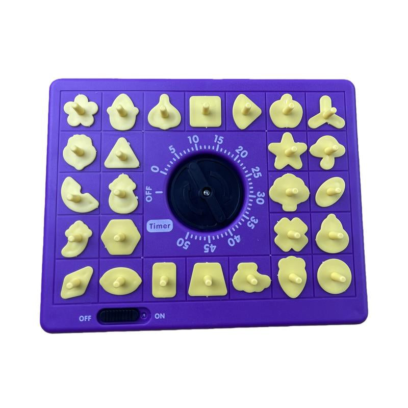Time Puzzle Pop up Board Game for Kids with Shape Matching Puzzles Fun Learning Toy That Teaches Shape & Color Recognition Develops Problem Solving Skills Eco Friendly ABS Material