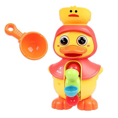 Kids Shower Bath Toys Cute Duck Bathtub Toys for Toddlers 1-4 Years Old with Rotating Water Wheels Bathroom Power Suction Water