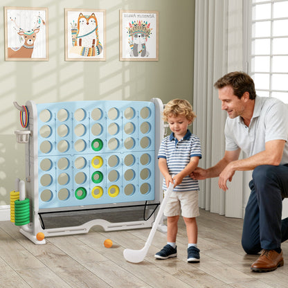 Jumbo 4-to-Score Game with Ring-toss and Basketball Hoop
