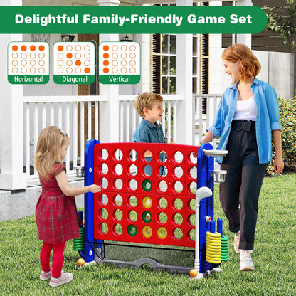 Jumbo 4-to-Score Game with Ring-toss and Basketball Hoop