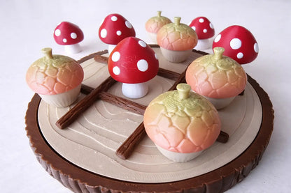 The Tween Space Mushroom Tic Tac Toe Game — Woodland Board Game | 3D Printed