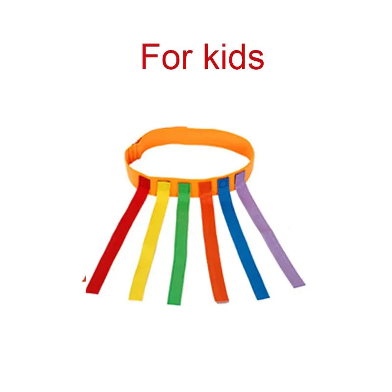 Tail Tag Game Belt Set, 1 Adjustable Waistband with 6 Tail Straps for Kids & Adults, Outdoor Party & PE Games