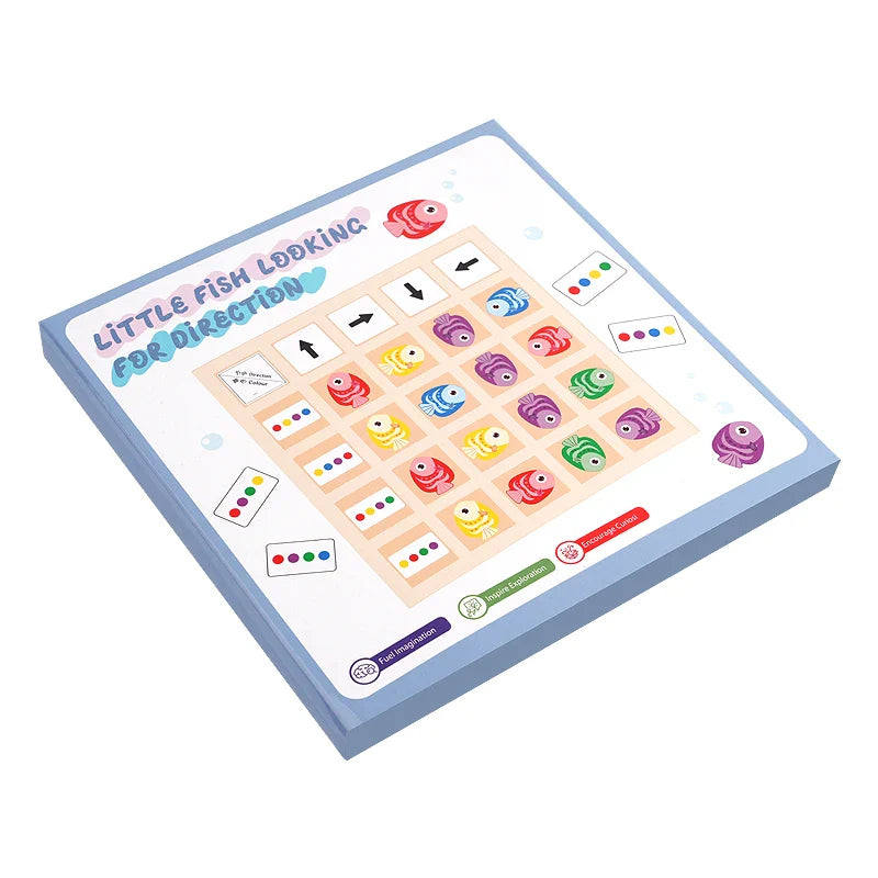 Montessori Wooden Board Game – Educational Logic & Color Toy for Kids