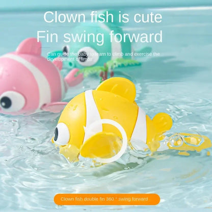 Swimming Clown Fish Bath Toy – Cute Wind-Up Baby Bath Toy