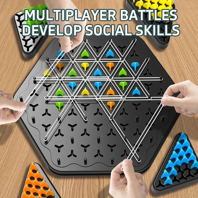 Triangle Chess Duel Strategy Board Game — Family Logic Tabletop Game for Kids & Adults