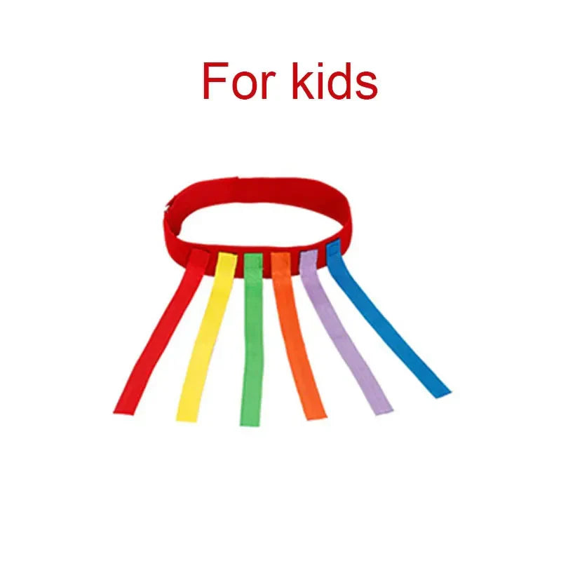 Tail Tag Game Belt Set, 1 Adjustable Waistband with 6 Tail Straps for Kids & Adults, Outdoor Party & PE Games