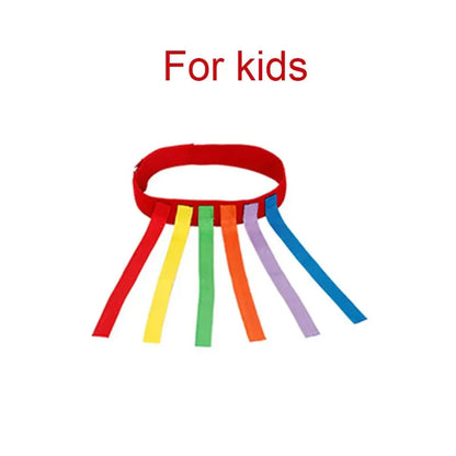 Tail Tag Game Belt Set, 1 Adjustable Waistband with 6 Tail Straps for Kids & Adults, Outdoor Party & PE Games