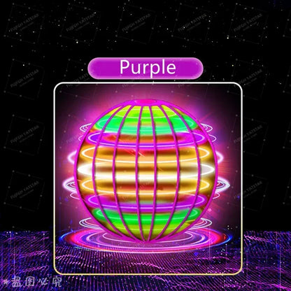 Hand-Controlled LED Flying Spinner Hover Ball 3.7 in (9.5 cm) — Indoor & Outdoor Kids Toy
