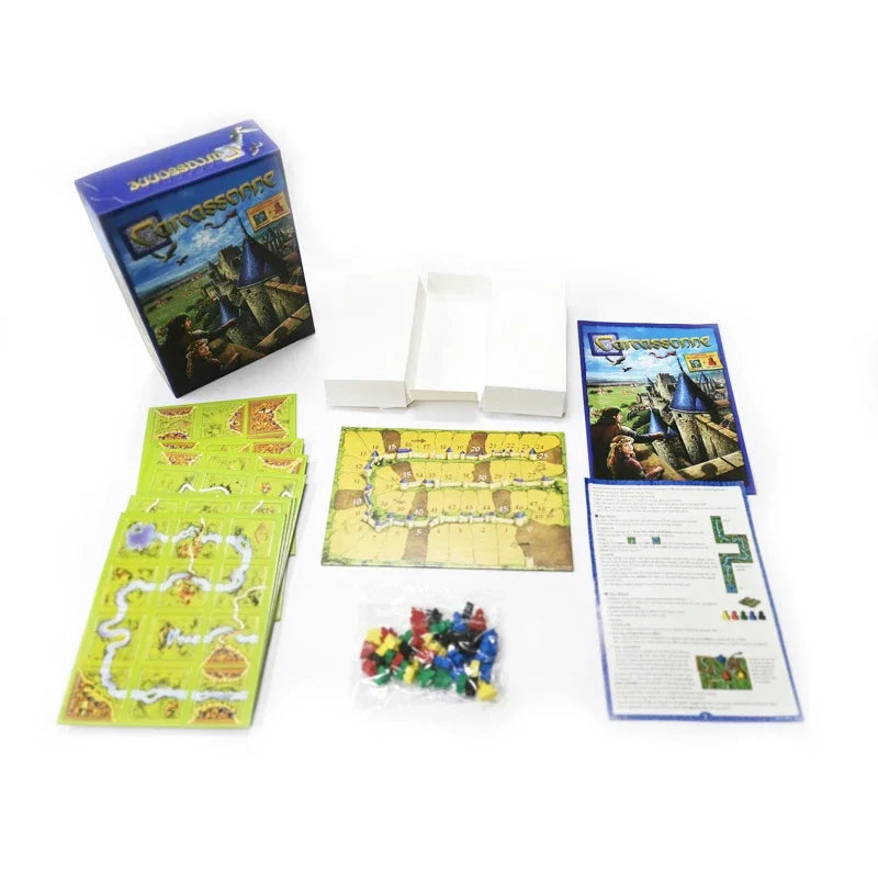 Carcassonne Board Game Tile Placement Strategy Game for 2-5 Players - Family Party Gift for Kids & Adults