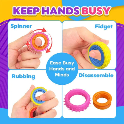 Rotating Fidget Ring | Sensory Stress Relief Toy for Adults and Kids
