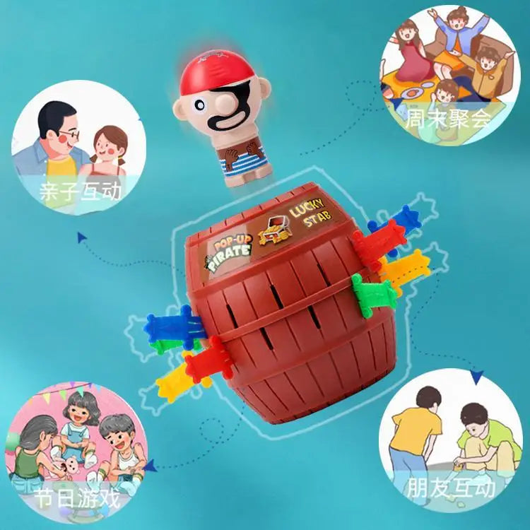 Jumping Pirates Board Game - Montessori Family & Party Game for Kids and Adults, Fun Lucky Toy Gift