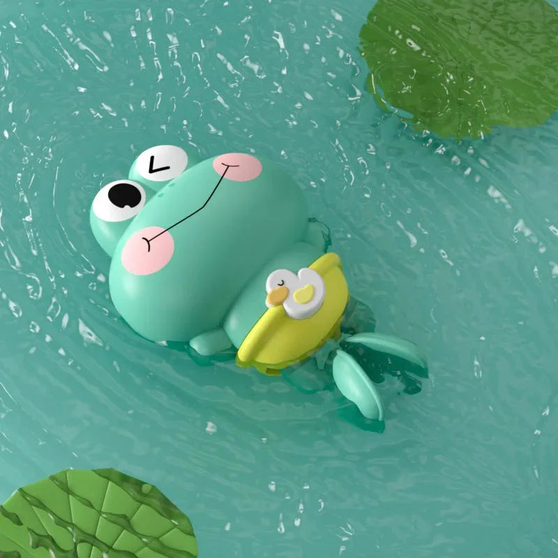 Children's Bath Toys - Clockwork Floating & Swimming Frogs | Fun & Safe for Kids