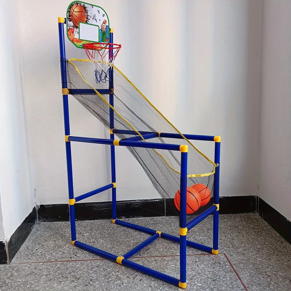 Portable Arcade Basketball Game Set - Indoor/Outdoor Hoop with Pump & Balls, Easy Setup Gift for Teens & Adults