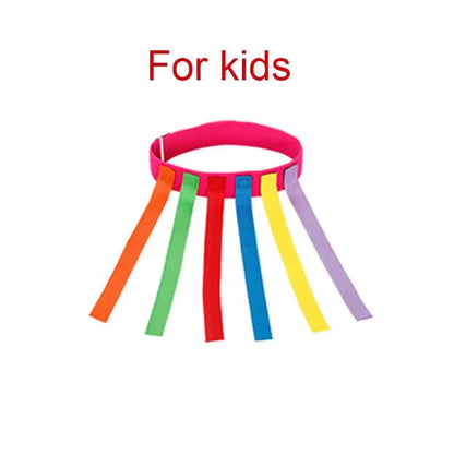 Tail Tag Game Belt Set, 1 Adjustable Waistband with 6 Tail Straps for Kids & Adults, Outdoor Party & PE Games