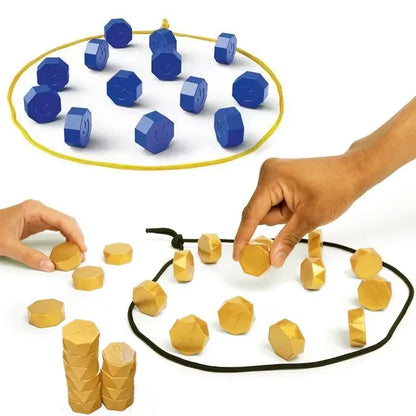 Magnetic Stones Strategy Game, Portable Magnetic Board Family Game for Kids & Adults