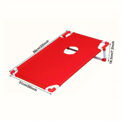Portable Cornhole Set - Foldable Bean Bag Toss Game for Family & Adults, Outdoor Lawn and Backyard Game with 6 Bean Bags