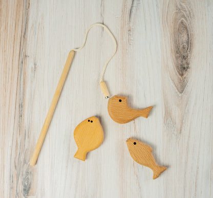 Wooden Magnetic Fishing Game for Kids set #1 , small